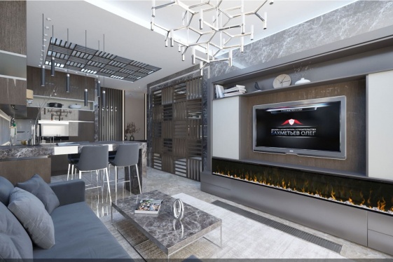 Проект "Дизайн c камином Dimplex". Фото 1.